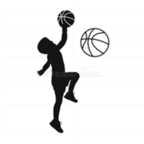 Elementary Boys' Basketball Silhouette
